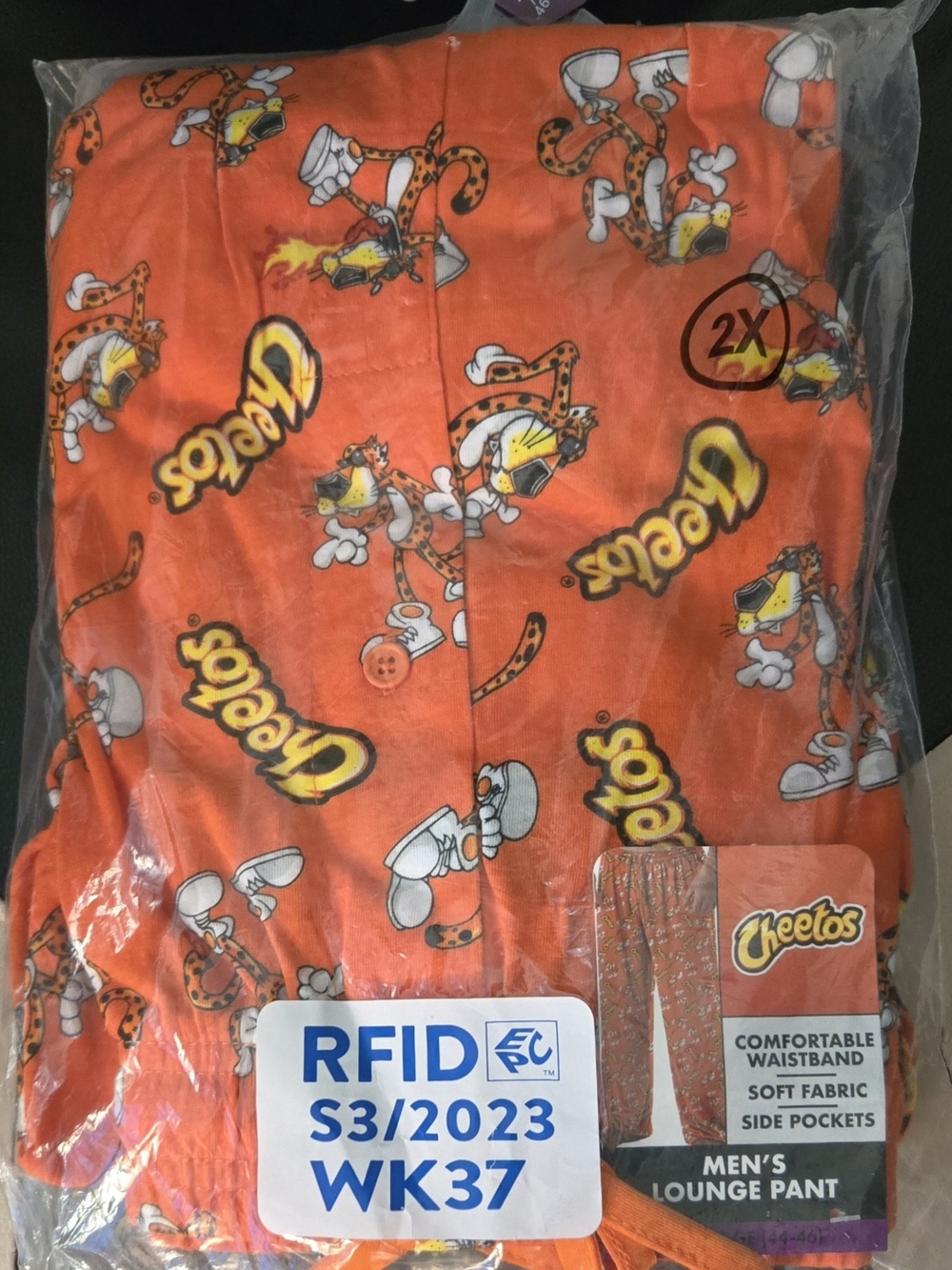 NEW 2XL Cheetos Orange Men's Lounge Pants - Cheetos Logo Print